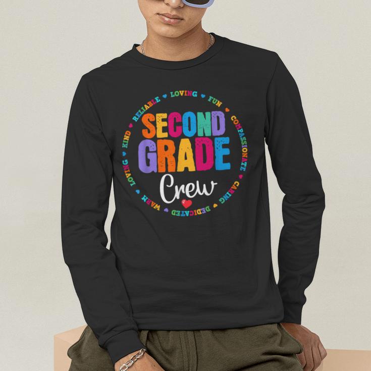 Second Grade Crew 2nd Back To School Teacher Team Squad Men's Long Sleeve T-Shirt, funny gift Second Grade Crew 2nd Back To School Teacher Team Squad Men's Long Sleeve T-Shirt, funny gift