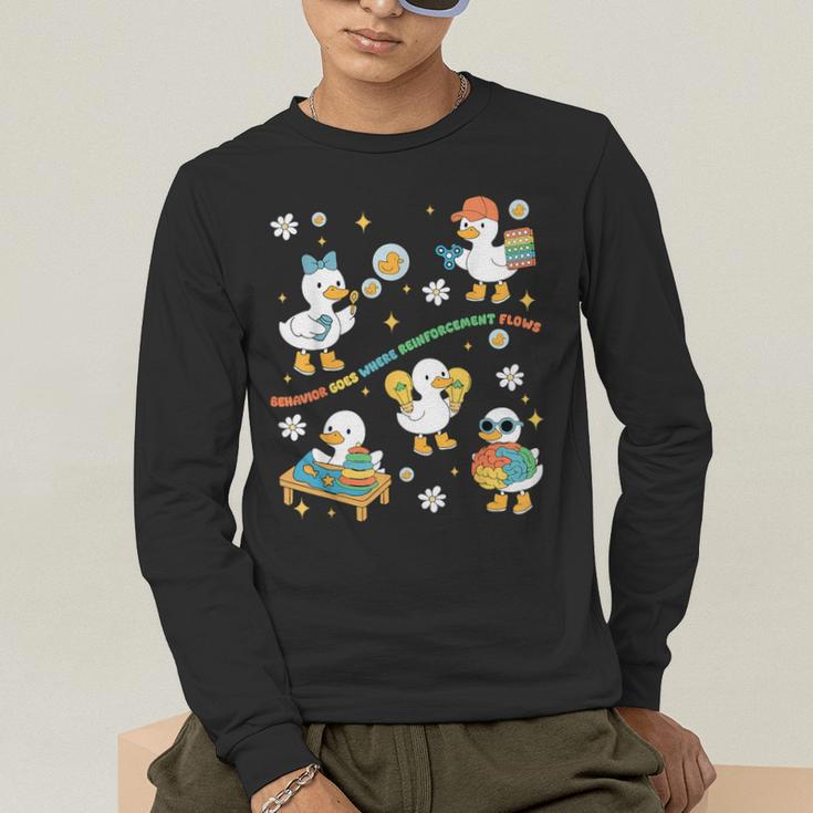 Silly Goose Behavior Analyst RBT ABA Therapy SPED Teacher Men's Long Sleeve T-Shirt, funny gift Silly Goose Behavior Analyst RBT ABA Therapy SPED Teacher Men's Long Sleeve T-Shirt, funny gift