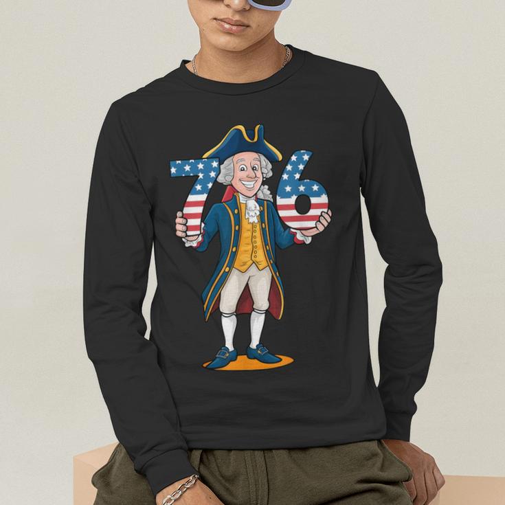 Six Seven 6 7 7 6 George Washington Teacher American Men's Long Sleeve T-Shirt, funny gift