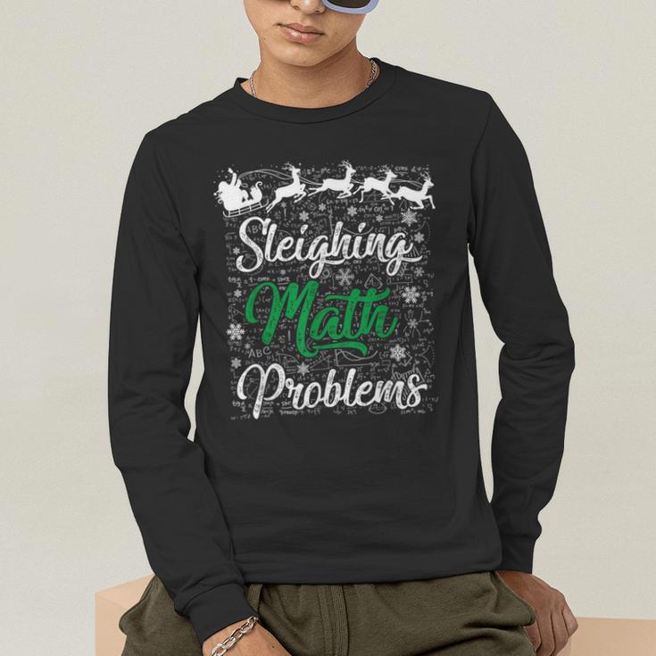 Sleighing Math Problem Xmas In Math Teacher Christmas Men Women Men's Long Sleeve T-Shirt, funny gift Sleighing Math Problem Xmas In Math Teacher Christmas Men Women Men's Long Sleeve T-Shirt, funny gift