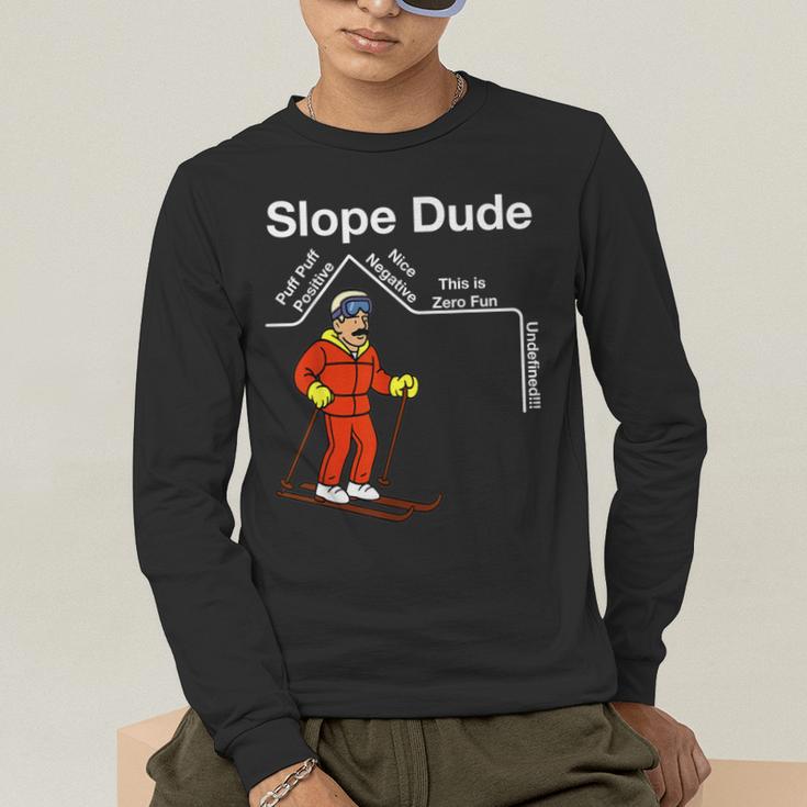 Slope Dude Algebra Geometry Middle School Math Teacher Men's Long Sleeve T-Shirt, funny gift