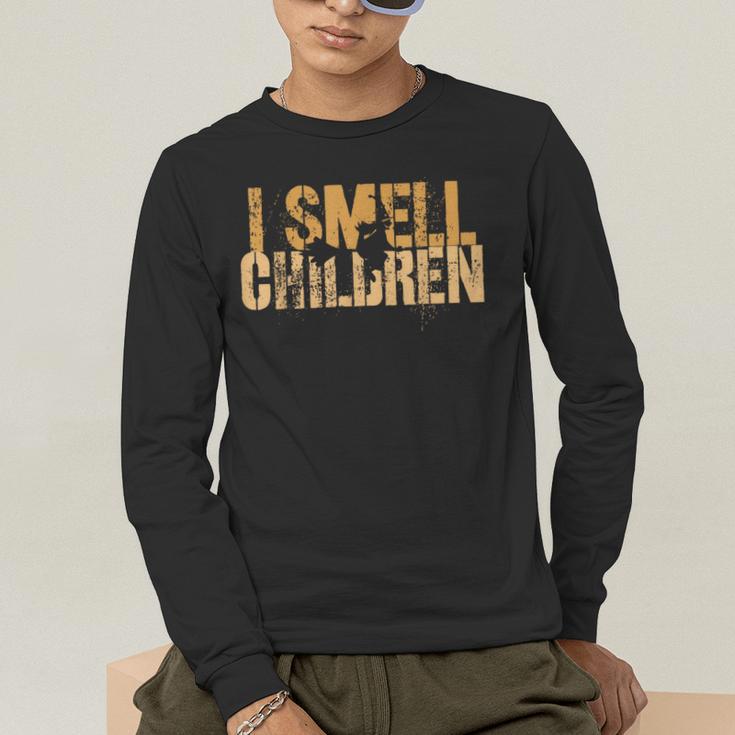 I SMELL CHILDREN Halloween Teacher Classroom I Teach Men's Long Sleeve T-Shirt, funny gift