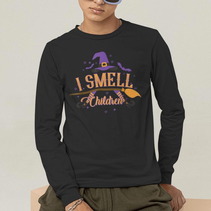 I Smell Children Wicked Cute Kindergarten Teacher Halloween Men's Long Sleeve T-Shirt, funny gift