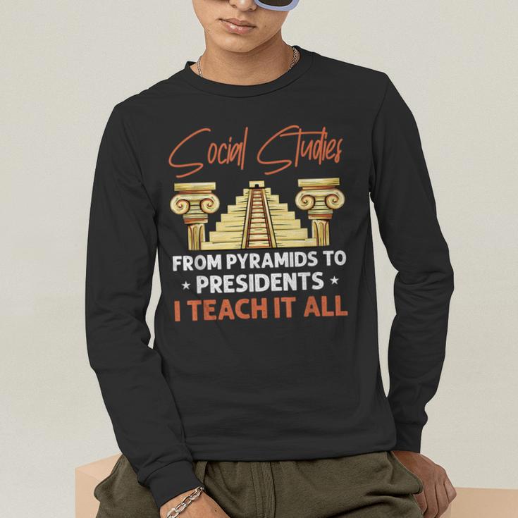 Social Studies Teacher World History Teacher Men Women Men's Long Sleeve T-Shirt, funny gift Social Studies Teacher World History Teacher Men Women Men's Long Sleeve T-Shirt, funny gift