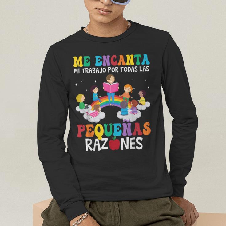 Spanish Teacher Bilingual Teacher Maestra Maestras Men's Long Sleeve T-Shirt, funny gift Spanish Teacher Bilingual Teacher Maestra Maestras Men's Long Sleeve T-Shirt, funny gift