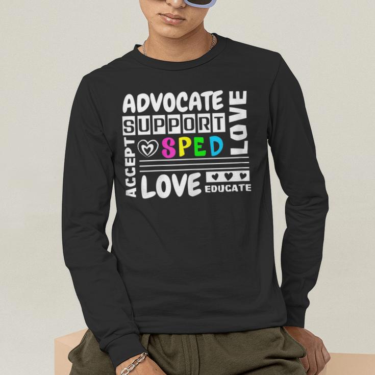 Special Education Advocate Love Support SPED Teacher Men's Long Sleeve T-Shirt, funny gift Special Education Advocate Love Support SPED Teacher Men's Long Sleeve T-Shirt, funny gift