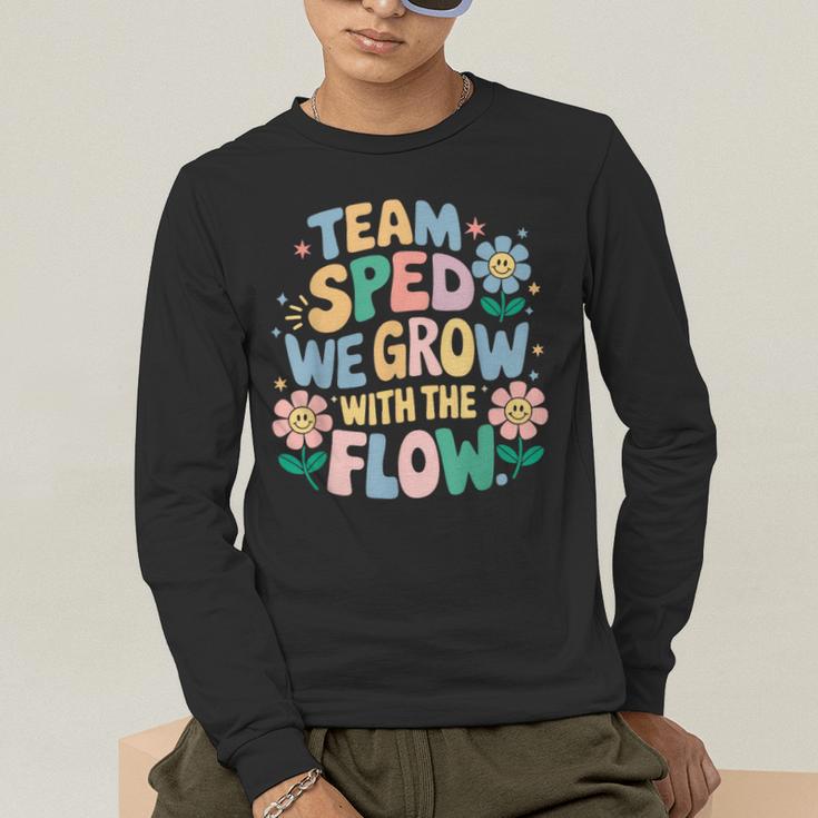 Special Education Teacher Team SPED Grow With The Flow Men's Long Sleeve T-Shirt, funny gift Special Education Teacher Team SPED Grow With The Flow Men's Long Sleeve T-Shirt, funny gift