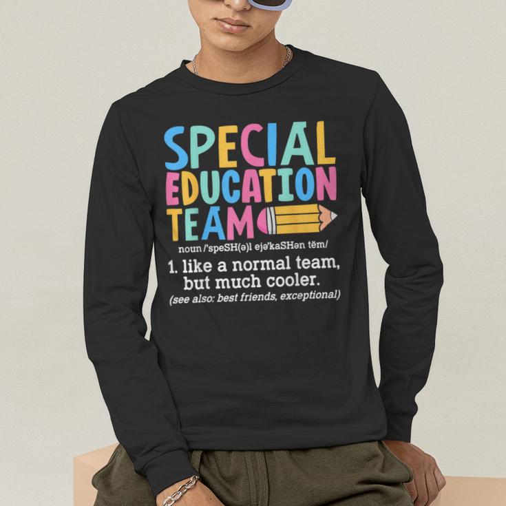Special Education Team Definition Retro Ed Team Crew Teacher Men's Long Sleeve T-Shirt, funny gift