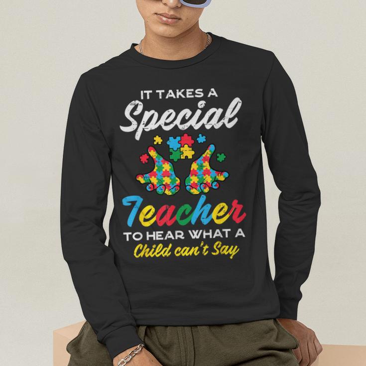 Special Teacher To Hear Child Cant Say Autism Awareness Sped Men's Long Sleeve T-Shirt, funny gift Special Teacher To Hear Child Cant Say Autism Awareness Sped Men's Long Sleeve T-Shirt, funny gift