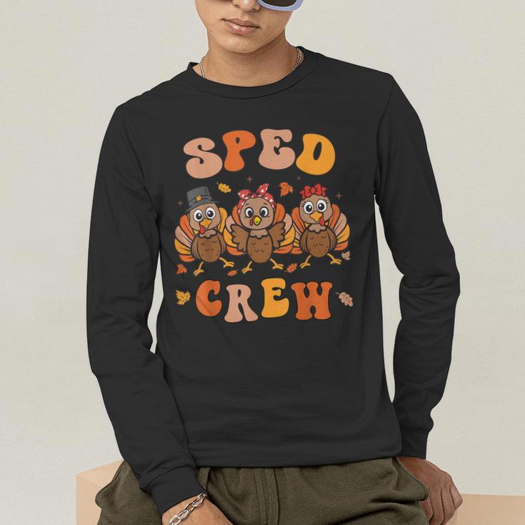Sped Teacher Crew Thanksgiving Special Education Teacher Men's Long Sleeve T-Shirt, funny gift