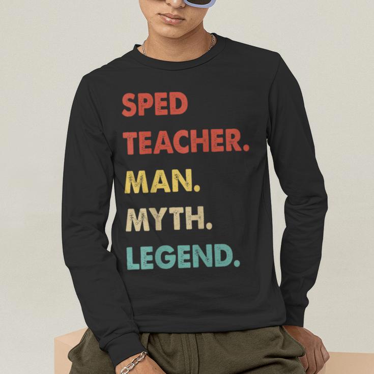 Sped Teacher Man Myth Legend Men's Long Sleeve T-Shirt, funny gift