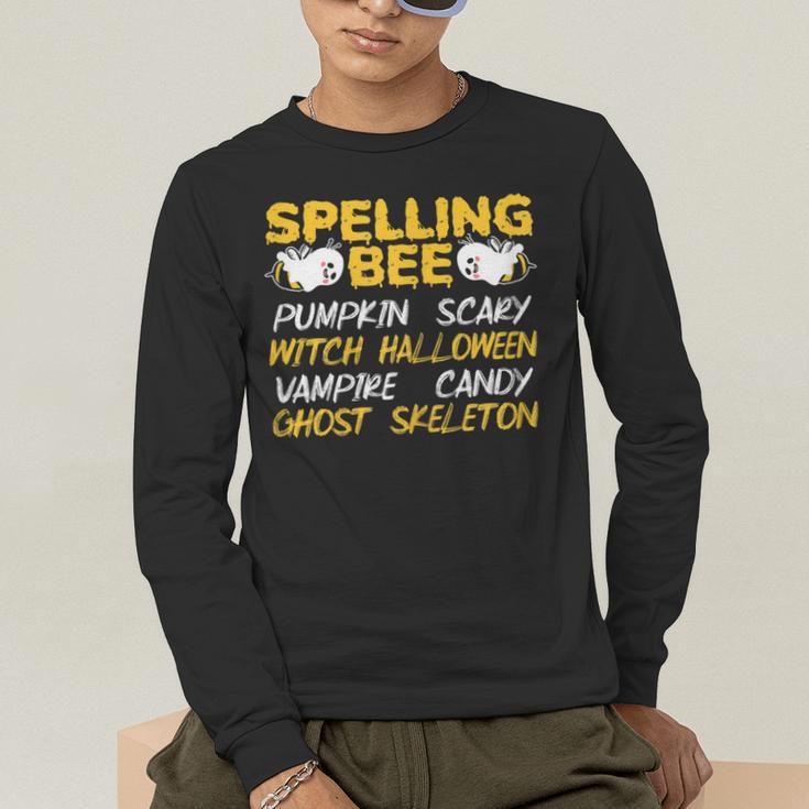 Spelling Bee Costume For a Halloween Teacher Pun Women Men's Long Sleeve T-Shirt, funny gift Spelling Bee Costume For a Halloween Teacher Pun Women Men's Long Sleeve T-Shirt, funny gift