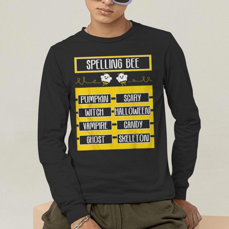 Spelling Bee Halloween Teachers Bee Spelling Competition Men's Long Sleeve T-Shirt, funny gift Spelling Bee Halloween Teachers Bee Spelling Competition Men's Long Sleeve T-Shirt, funny gift