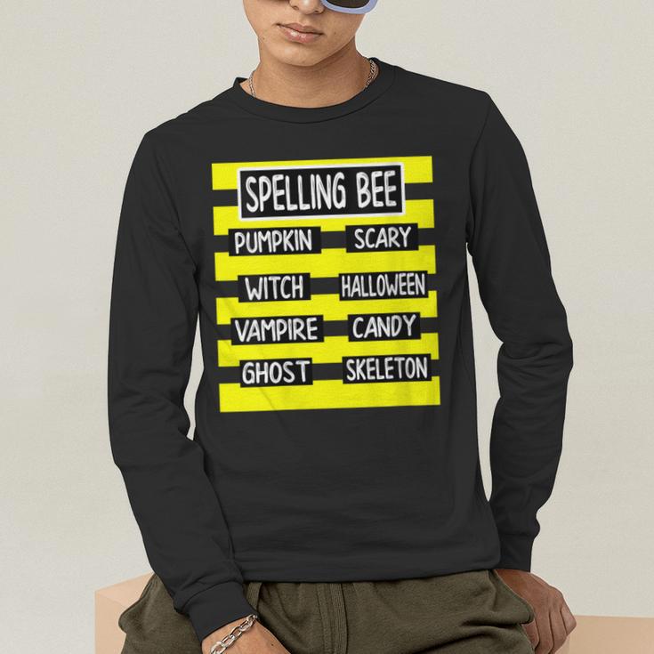 Spelling Bee Pun Halloween Costume For Teachers Men's Long Sleeve T-Shirt, funny gift Spelling Bee Pun Halloween Costume For Teachers Men's Long Sleeve T-Shirt, funny gift