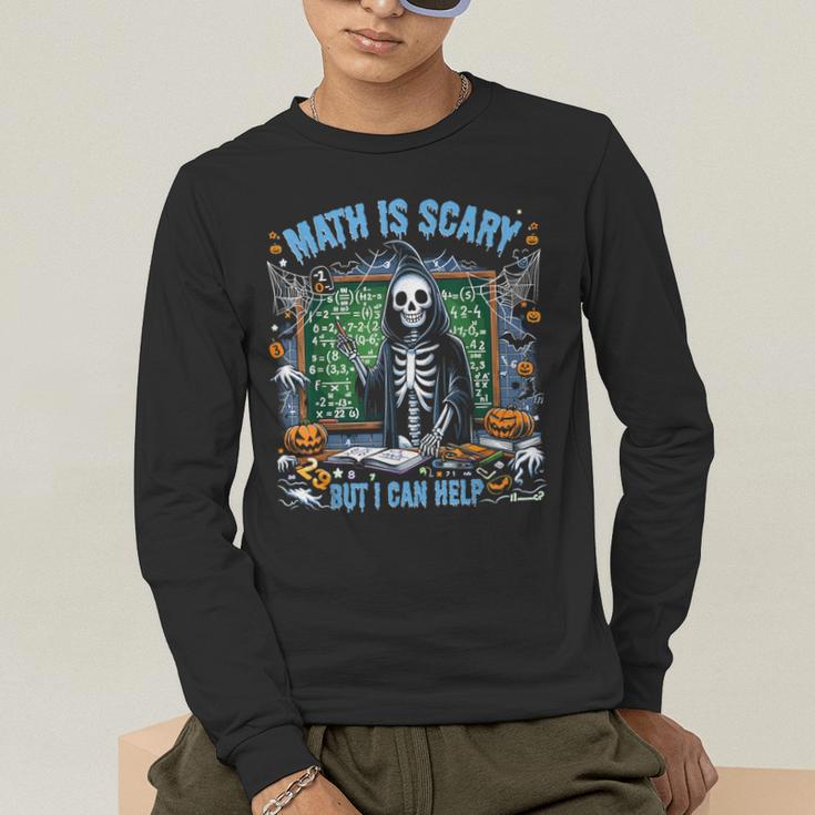 Spooky Halloween Math Teacher Men's Long Sleeve T-Shirt, funny gift Spooky Halloween Math Teacher Men's Long Sleeve T-Shirt, funny gift