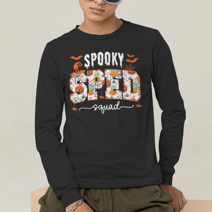 Spooky SPED Squad Special Education Teacher Halloween Ghost Men's Long Sleeve T-Shirt, funny gift Spooky SPED Squad Special Education Teacher Halloween Ghost Men's Long Sleeve T-Shirt, funny gift