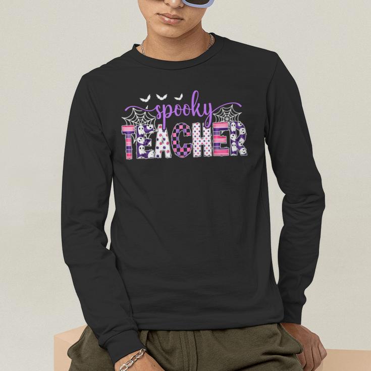 Spooky Teacher Halloween Costume Women Spooky Teacher Men's Long Sleeve T-Shirt, funny gift Spooky Teacher Halloween Costume Women Spooky Teacher Men's Long Sleeve T-Shirt, funny gift