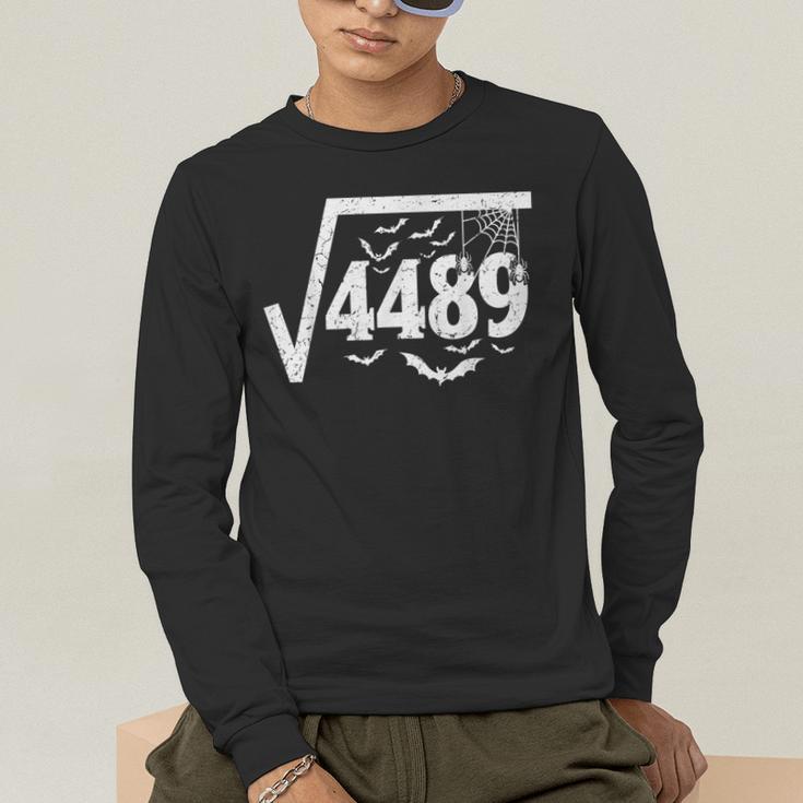 Square Root 4489 Halloween Meme 67 Math Teacher Men's Long Sleeve T-Shirt, funny gift Square Root 4489 Halloween Meme 67 Math Teacher Men's Long Sleeve T-Shirt, funny gift