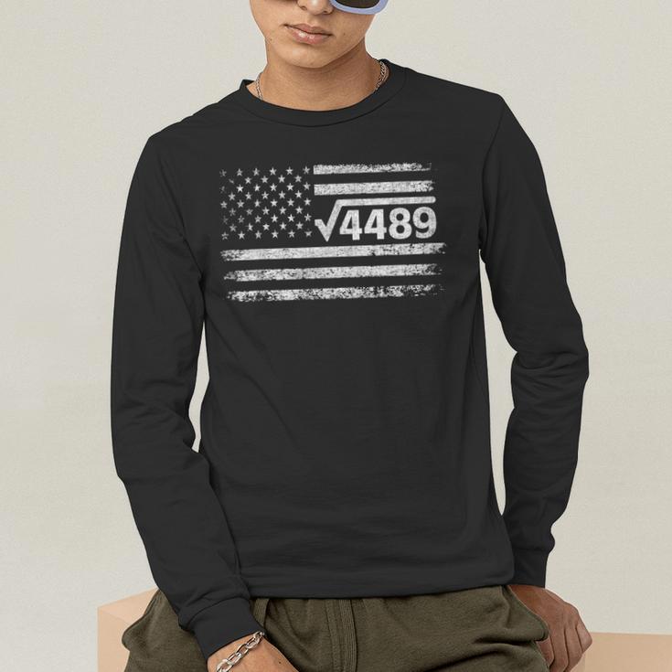 Square Root 4489 Slang Math Teacher Six Seven 6 7 USA Flag Men's Long Sleeve T-Shirt, funny gift Square Root 4489 Slang Math Teacher Six Seven 6 7 USA Flag Men's Long Sleeve T-Shirt, funny gift
