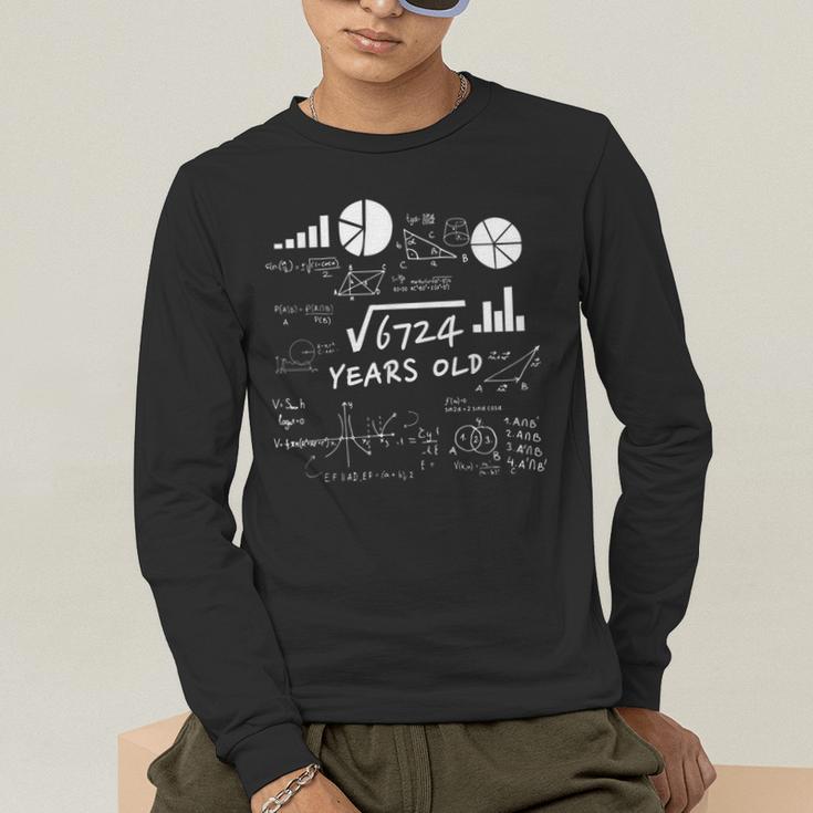 Square Root 82 Year Old Teacher 82nd Birthday For Men Women Kids Men's Long Sleeve T-Shirt, funny gift