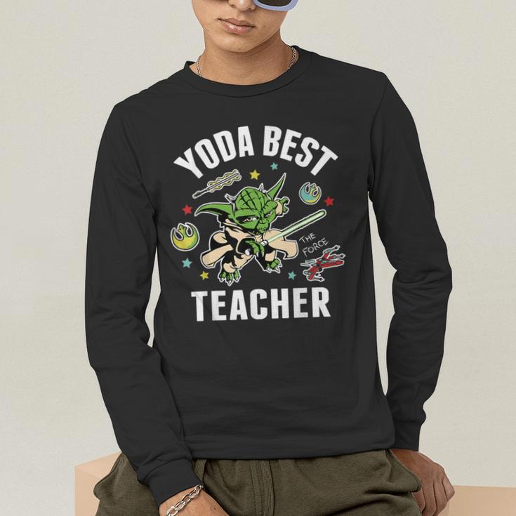 Star Wars Yoda Best Teacher Icons Men's Long Sleeve T-Shirt, funny gift