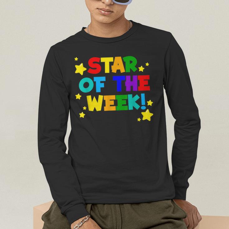 Star Of The Week Cheerful Recognition Student Teachers Class Men Women Kids Men's Long Sleeve T-Shirt, funny gift Star Of The Week Cheerful Recognition Student Teachers Class Men Women Kids Men's Long Sleeve T-Shirt, funny gift