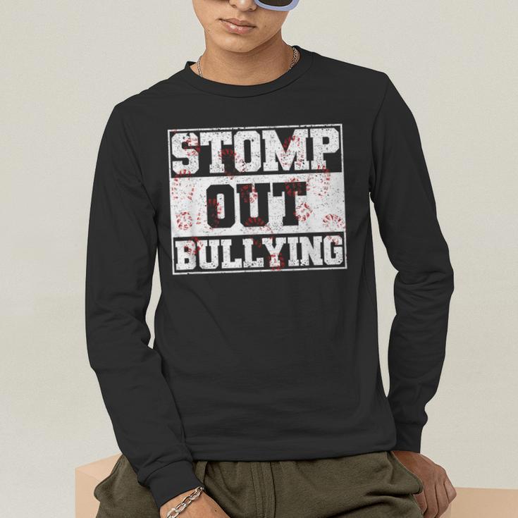 Stomp Out Bullying Back To School Education Teacher Men's Long Sleeve T-Shirt, funny gift