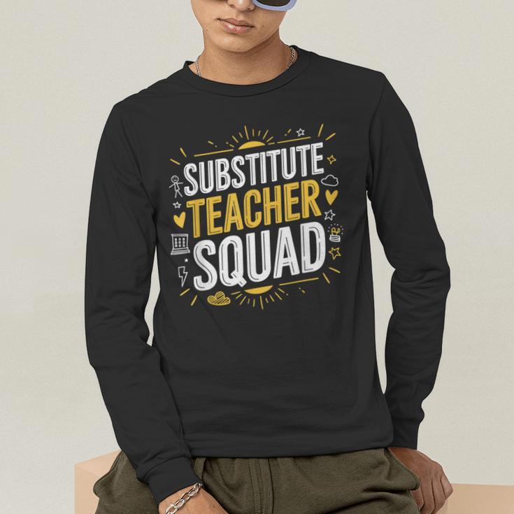 Substitute Teacher Squad Sub Teacher Substitute Teaching Men's Long Sleeve T-Shirt, funny gift Substitute Teacher Squad Sub Teacher Substitute Teaching Men's Long Sleeve T-Shirt, funny gift