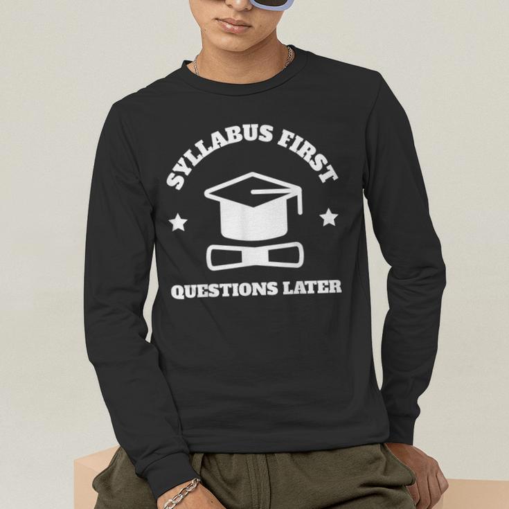 SYLLABUS PROFESSOR TEACHER Men's Long Sleeve T-Shirt, funny gift SYLLABUS PROFESSOR TEACHER Men's Long Sleeve T-Shirt, funny gift