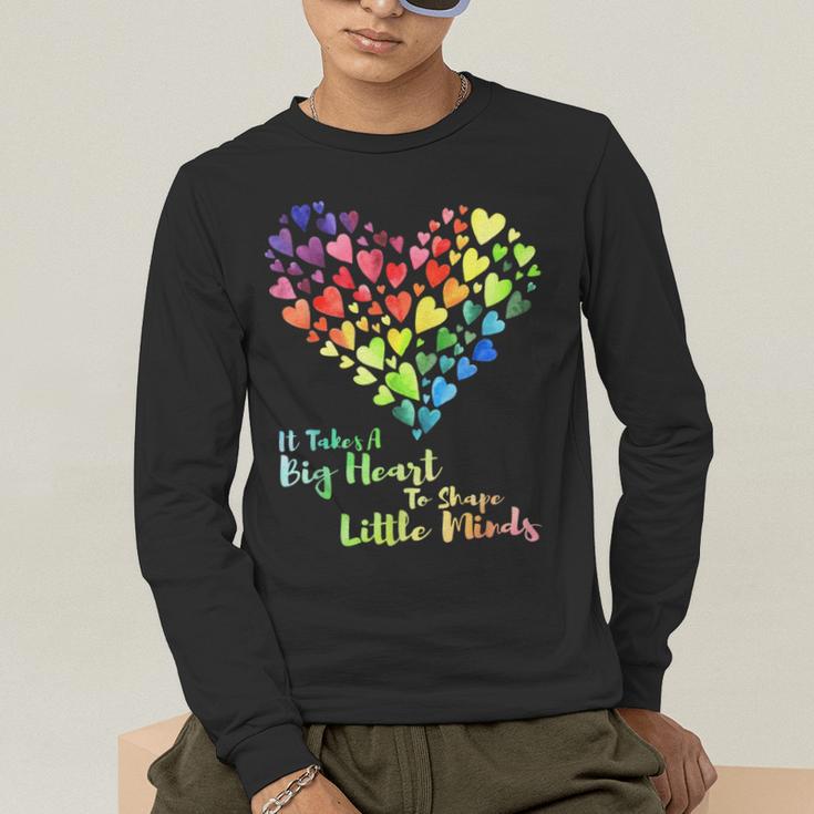 It Takes A Big Heart To Shape Little Minds Teacher Student Men Women Kids Men's Long Sleeve T-Shirt, funny gift It Takes A Big Heart To Shape Little Minds Teacher Student Men Women Kids Men's Long Sleeve T-Shirt, funny gift