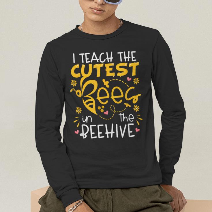 I Teach The Cutest Bees In The Beehive Teacher Men's Long Sleeve T-Shirt, funny gift I Teach The Cutest Bees In The Beehive Teacher Men's Long Sleeve T-Shirt, funny gift