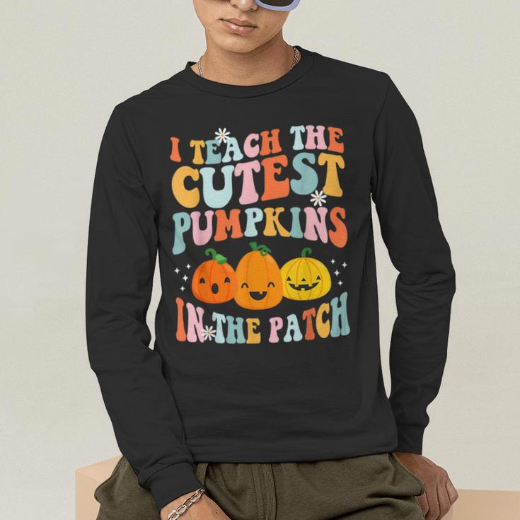 I Teach The Cutest Pumpkins In The Patch Teacher Men's Long Sleeve T-Shirt, funny gift I Teach The Cutest Pumpkins In The Patch Teacher Men's Long Sleeve T-Shirt, funny gift
