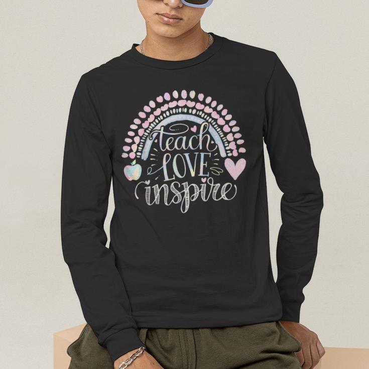 Teach Love Inspire Teacher Men's Long Sleeve T-Shirt, funny gift Teach Love Inspire Teacher Men's Long Sleeve T-Shirt, funny gift