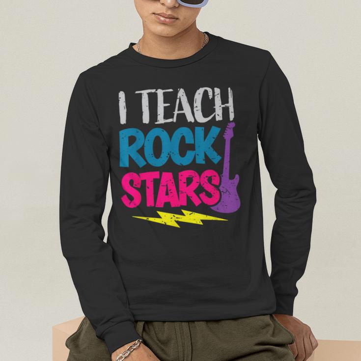 I Teach Rockstars Tee Orchestra Music Teacher Back To School Men's Long Sleeve T-Shirt, funny gift I Teach Rockstars Tee Orchestra Music Teacher Back To School Men's Long Sleeve T-Shirt, funny gift