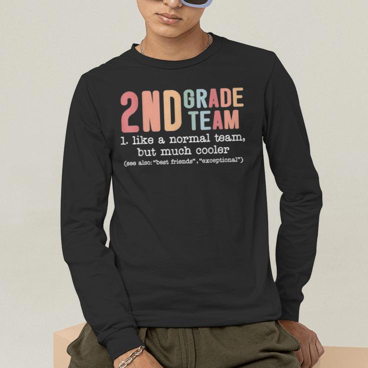 Teacher 2ND Grade Team Like a Normal Team But Much Cooler Men's Long Sleeve T-Shirt, funny gift