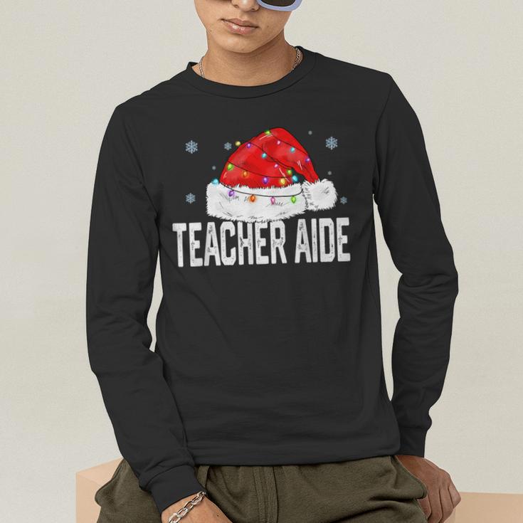 Teacher Aide Christmas Women Family Matching Group Xmas Men's Long Sleeve T-Shirt, funny gift