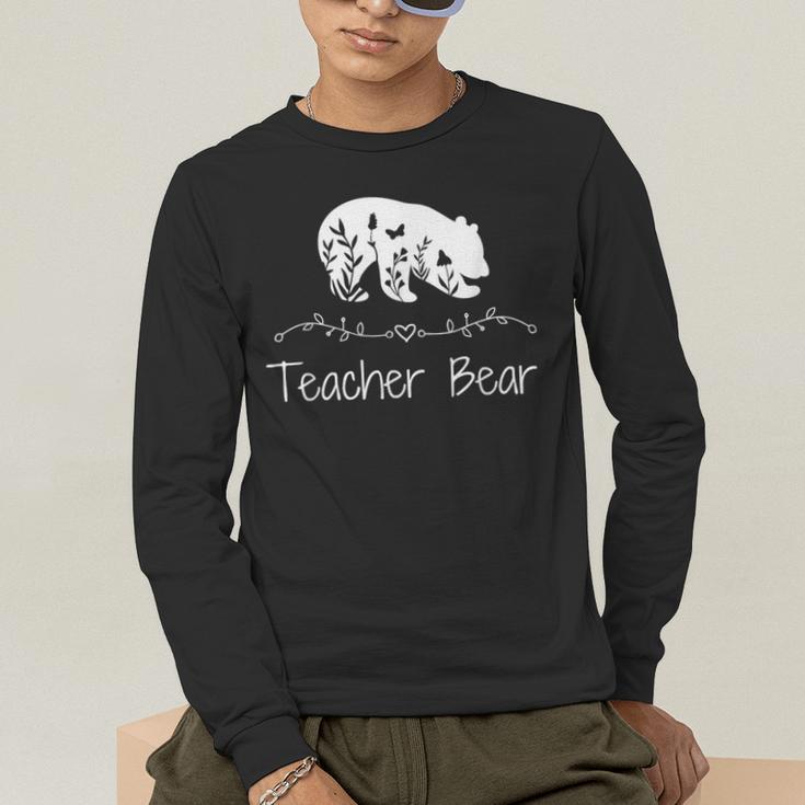 Teacher Bear For Educators Teacher Appreciation Men's Long Sleeve T-Shirt, funny gift