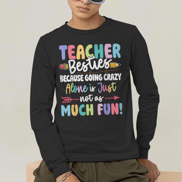 Teacher Besties Matching Teacher Besties Men's Long Sleeve T-Shirt, funny gift