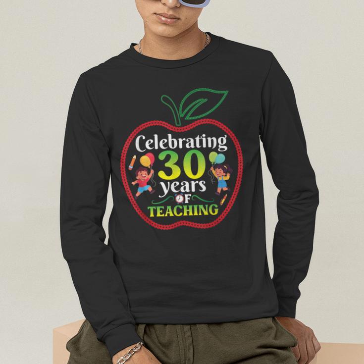 Teacher Celebrating 30 Years Of Teaching Students School Men's Long Sleeve T-Shirt, funny gift Teacher Celebrating 30 Years Of Teaching Students School Men's Long Sleeve T-Shirt, funny gift