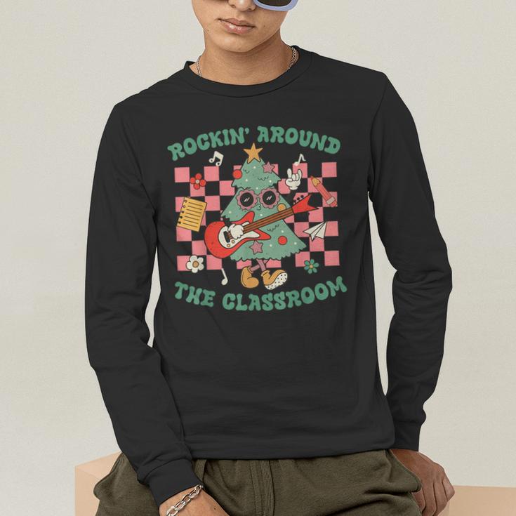 Teacher Christmas Rockin' Around The Classroom Men Women Kids Men's Long Sleeve T-Shirt, funny gift Teacher Christmas Rockin' Around The Classroom Men Women Kids Men's Long Sleeve T-Shirt, funny gift