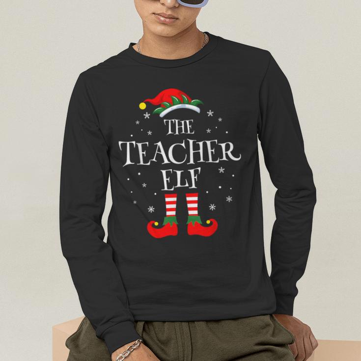 The Teacher Elf Christmas Family Matching Group Xmas Men's Long Sleeve T-Shirt, funny gift