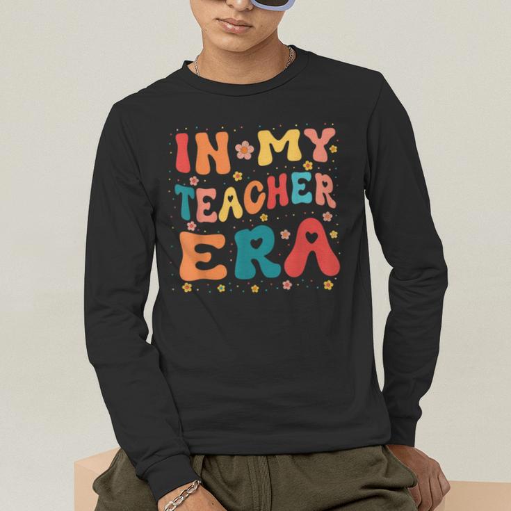 In My Teacher Era First Day Of School Back To School Retro Men's Long Sleeve T-Shirt, funny gift In My Teacher Era First Day Of School Back To School Retro Men's Long Sleeve T-Shirt, funny gift