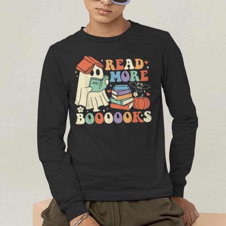 Teacher Halloween Cute Booooks Ghost Read More Books Men's Long Sleeve T-Shirt, funny gift Teacher Halloween Cute Booooks Ghost Read More Books Men's Long Sleeve T-Shirt, funny gift