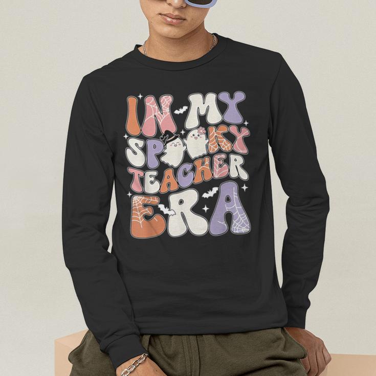Teacher Halloween In My Spooky Teacher Era Retro Groovy Men's Long Sleeve T-Shirt, funny gift Teacher Halloween In My Spooky Teacher Era Retro Groovy Men's Long Sleeve T-Shirt, funny gift