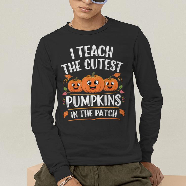 Teacher Halloween I Teach The Cutest Pumpkins In The Patch Men's Long Sleeve T-Shirt, funny gift Teacher Halloween I Teach The Cutest Pumpkins In The Patch Men's Long Sleeve T-Shirt, funny gift