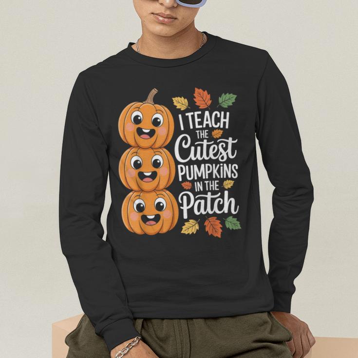 Teacher Halloween Tshirts I Teach The Cutest Pumpkins Men's Long Sleeve T-Shirt, funny gift Teacher Halloween Tshirts I Teach The Cutest Pumpkins Men's Long Sleeve T-Shirt, funny gift