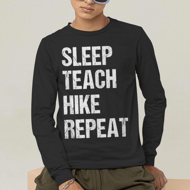 Teacher Hiking Shirt Teaching Hiker T Shirt Men's Long Sleeve T-Shirt, funny gift Teacher Hiking Shirt Teaching Hiker T Shirt Men's Long Sleeve T-Shirt, funny gift