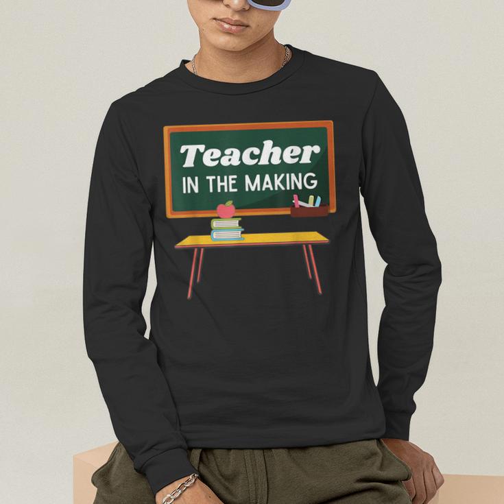 Teacher In The Making Future Teacher Kids Back To School Men's Long Sleeve T-Shirt, funny gift Teacher In The Making Future Teacher Kids Back To School Men's Long Sleeve T-Shirt, funny gift
