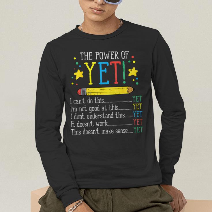 Teacher Power Of Yet Cant Do This Inspirational Women Men Men's Long Sleeve T-Shirt, funny gift Teacher Power Of Yet Cant Do This Inspirational Women Men Men's Long Sleeve T-Shirt, funny gift