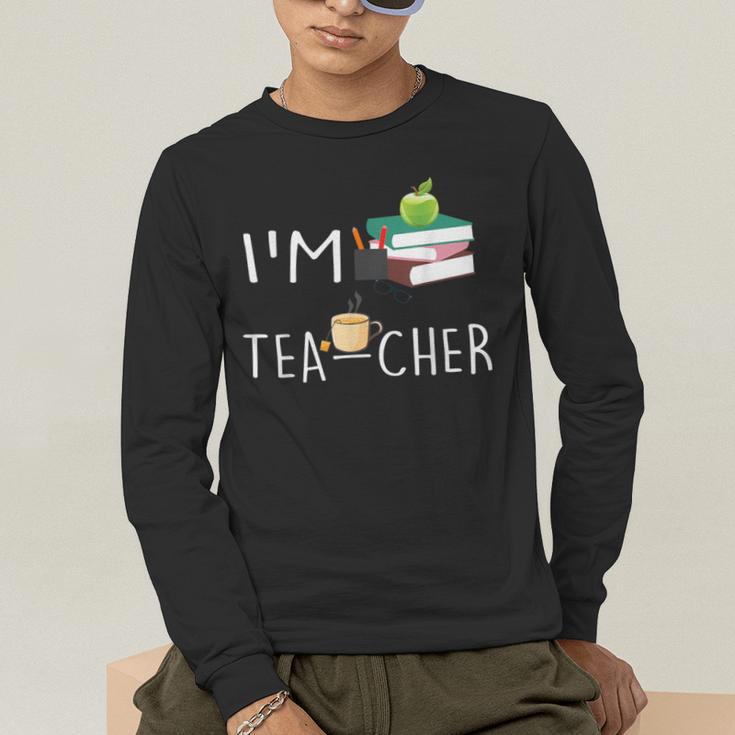 Teacher Puns I'm Tea-Cher Tea Lover Fun Teacher For Men Women Men's Long Sleeve T-Shirt, funny gift Teacher Puns I'm Tea-Cher Tea Lover Fun Teacher For Men Women Men's Long Sleeve T-Shirt, funny gift